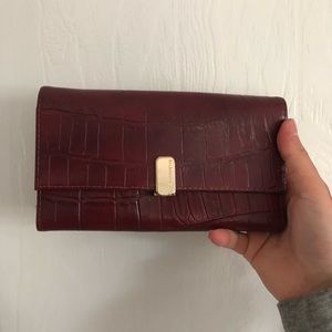 red/maroon liz claiborne wallet